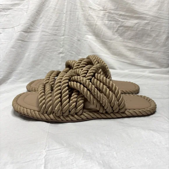 ASOS Design Rope Strap Sandals Espadrilles Slip On Size US 6 / EU 37 - Picture 3 of 12